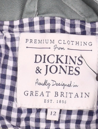 Dickins & Jones Women's Green Cotton Parka Coat Size 12
