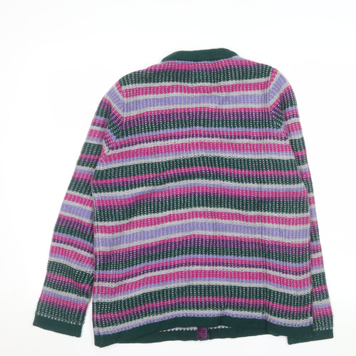 Country Rose Women's Multicoloured Striped Knit Cardigan Size M