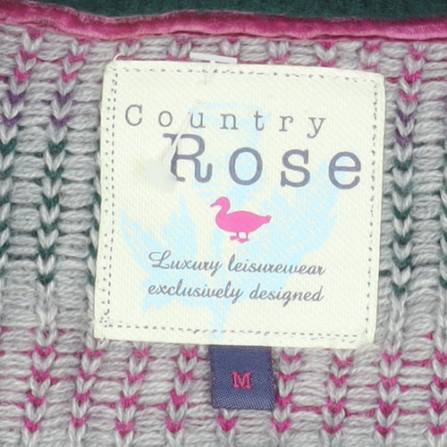 Country Rose Women's Multicoloured Striped Knit Cardigan Size M