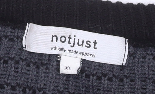 Notjust Men's Black XL Pullover Christmas Suit Graphic Jumper