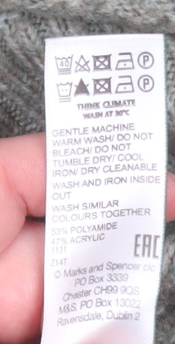 Marks and Spencer Women’s Green Chunky Knit Jumper XS