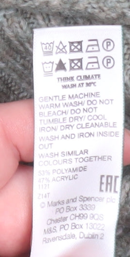 Marks and Spencer Women’s Green Chunky Knit Jumper XS
