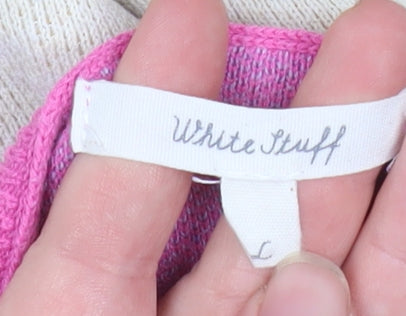 White Stuff Women’s Multicoloured L Striped Crew Neck Cotton Jumper