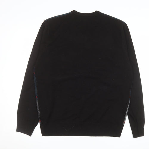 Greenwoods Men’s Multicoloured V-Neck Check Jumper Size M