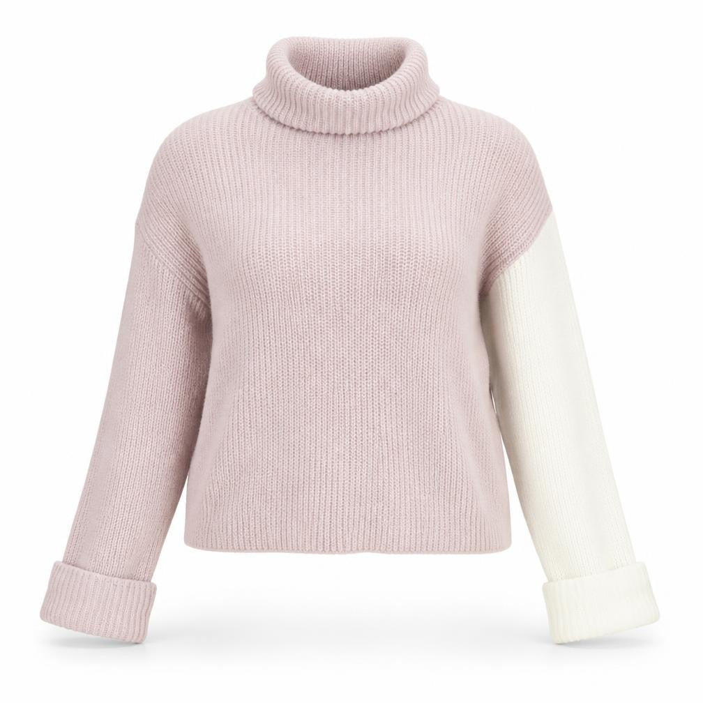 Front view of New Look Women's Multicoloured Roll Neck Chunky Knit Jumper, size S