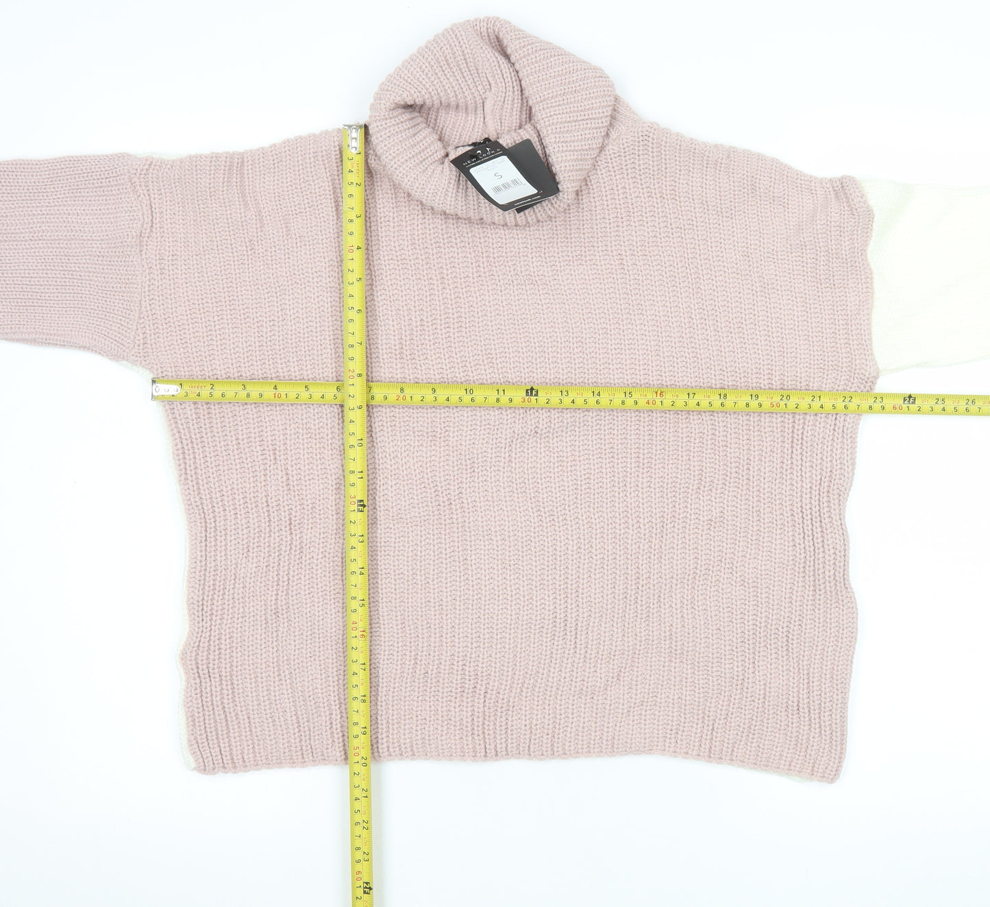 New Look Women's Multicoloured Roll Neck Chunky Knit Jumper Size S