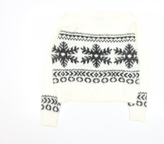 ASOS Women’s Ivory Fair Isle Wool Blend Jumper UK 10