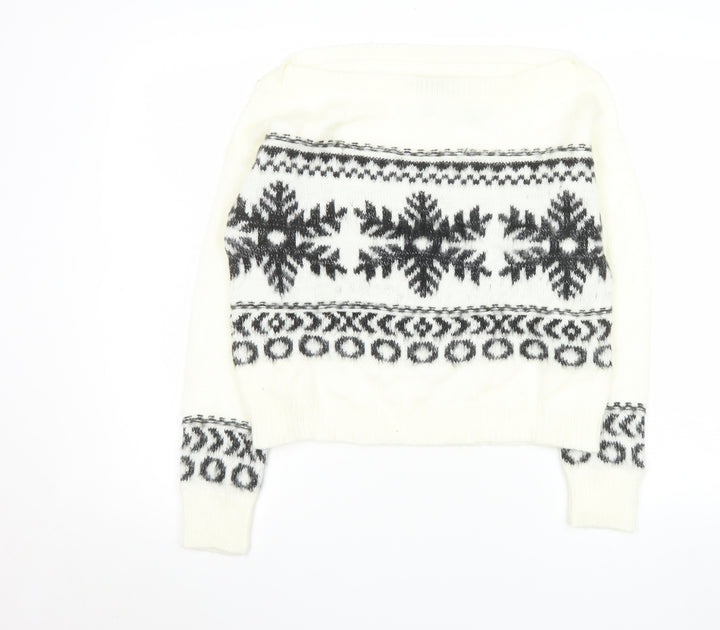 ASOS Women’s Ivory Fair Isle Wool Blend Jumper UK 10