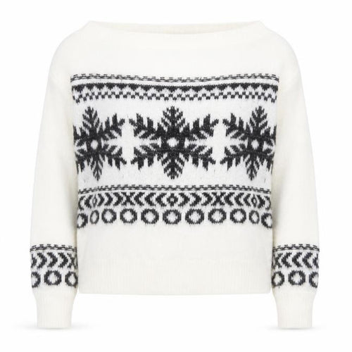 ASOS Women’s Ivory Fair Isle Wool Blend Jumper UK 10