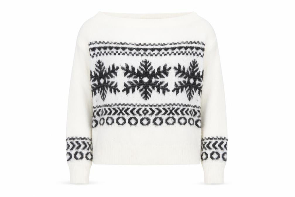 ASOS Women’s Ivory Fair Isle Wool Blend Jumper UK 10