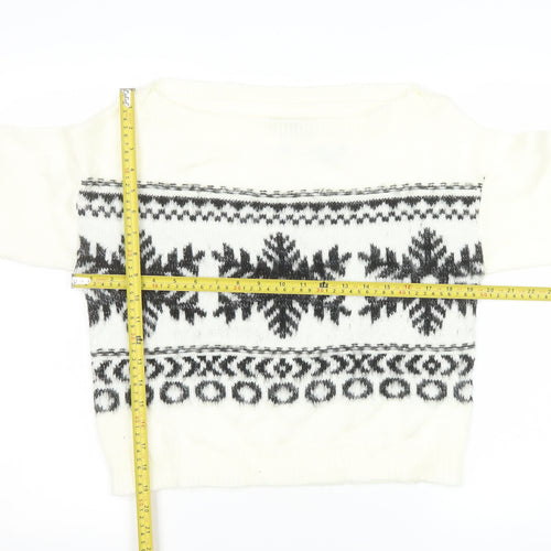 ASOS Women’s Ivory Fair Isle Wool Blend Jumper UK 10