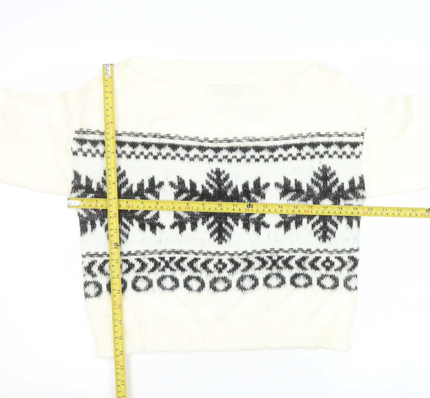 ASOS Women’s Ivory Fair Isle Wool Blend Jumper UK 10
