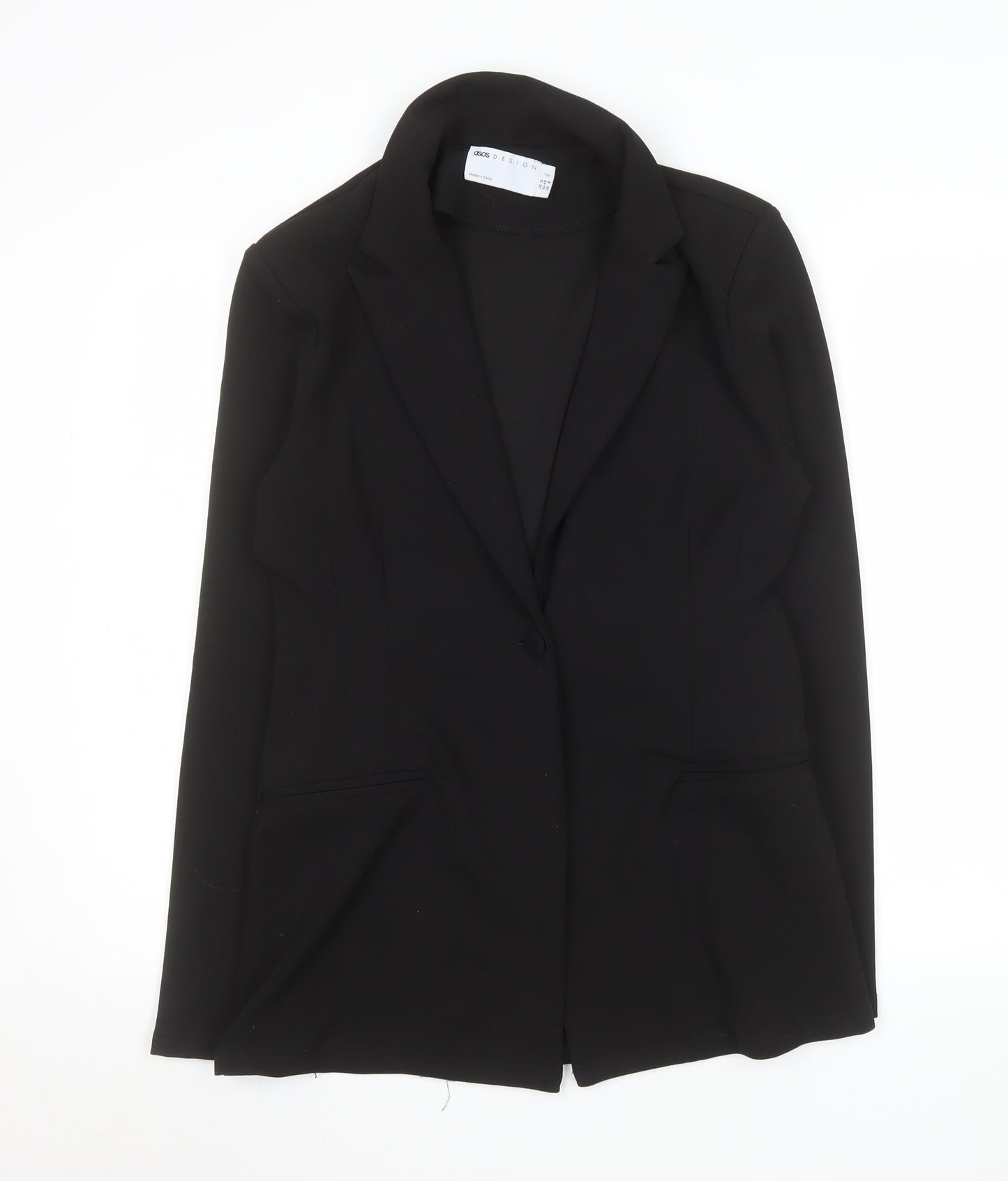 ASOS Design Women's Black Tall Blazer Jacket UK 12 Classic Fit