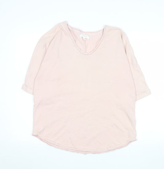 Marks and Spencer Per Una Womens Pink Shell Cotton Tunic Top Size 12