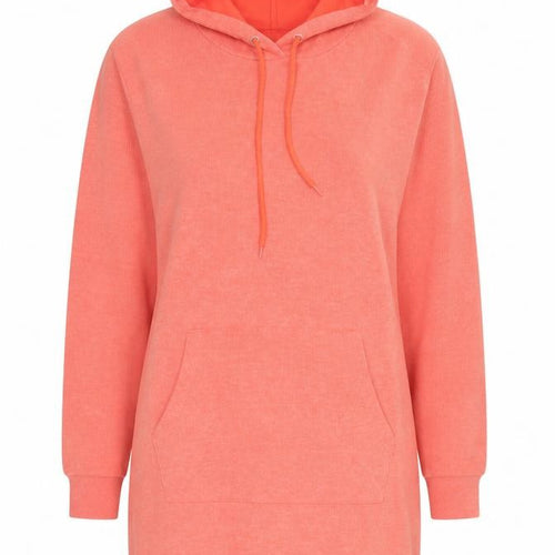 White Mark Women’s Orange Hooded T-Shirt Dress Size S Casual