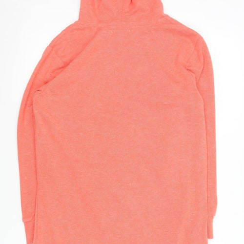 White Mark Women’s Orange Hooded T-Shirt Dress Size S Casual