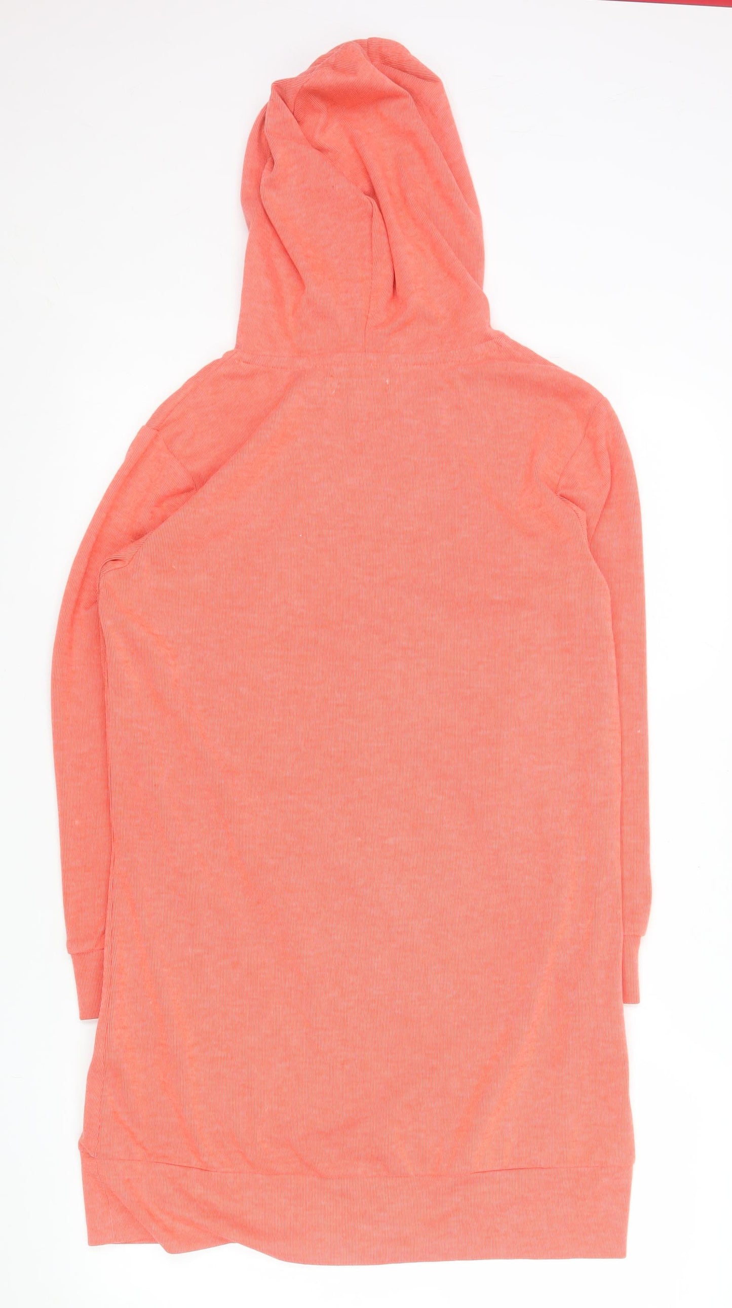 White Mark Women’s Orange Hooded T-Shirt Dress Size S Casual