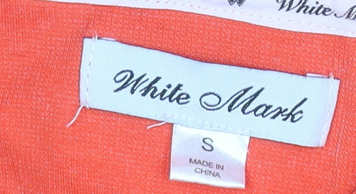 White Mark Women’s Orange Hooded T-Shirt Dress Size S Casual