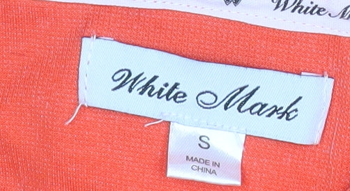 White Mark Women’s Orange Hooded T-Shirt Dress Size S Casual