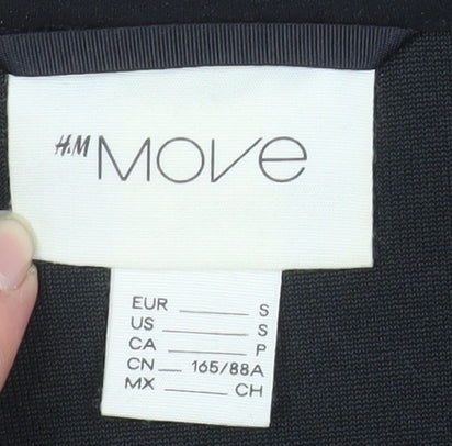 H&M Move Men's Black Fleece Full Zip Jacket Size S