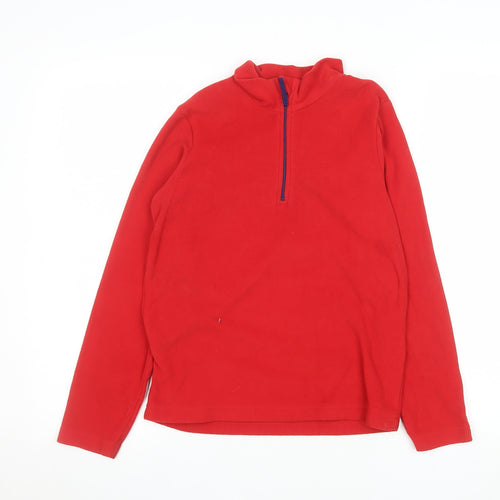 Mountain Warehouse Boys Red Fleece 1/2 Zip Pullover Sweatshirt 11-12 Years
