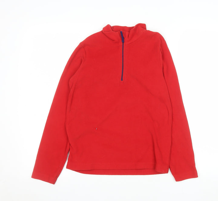 Mountain Warehouse Boys Red Fleece 1/2 Zip Pullover Sweatshirt 11-12 Years
