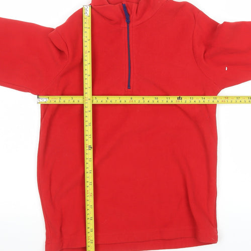 Mountain Warehouse Boys Red Fleece 1/2 Zip Pullover Sweatshirt 11-12 Years