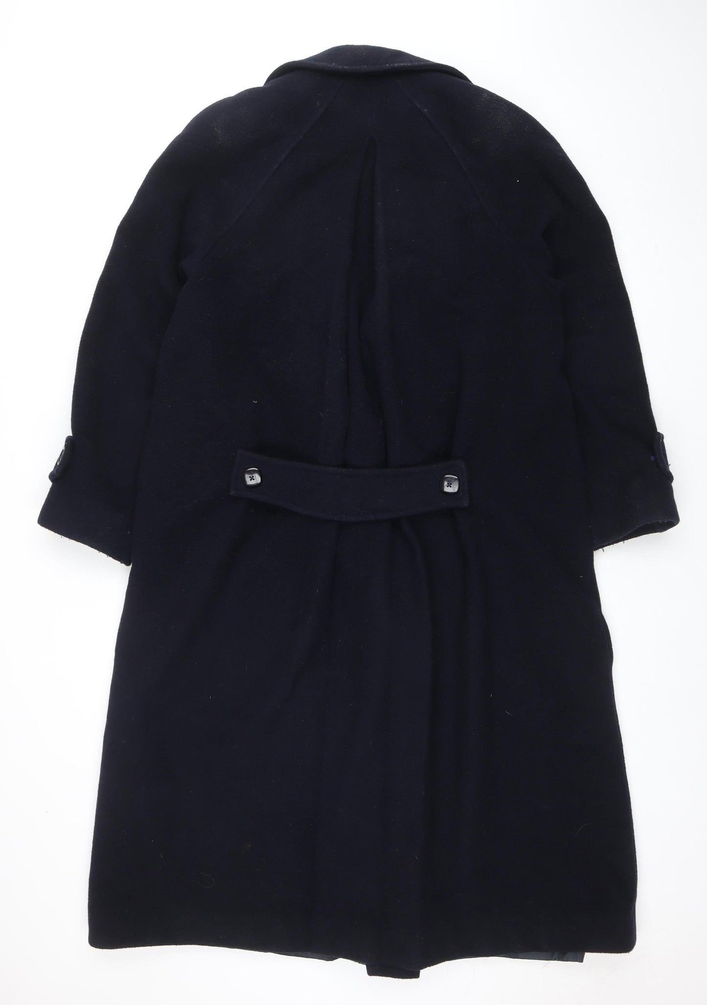 Alec Berman Women's Black Wool Blend Long Overcoat Size 14