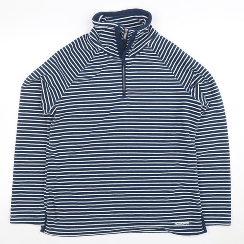Craghoppers Women’s Blue Stripe 1/2 Zip Pullover Sweatshirt Size 14 Polyester