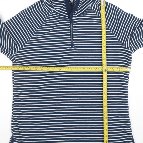 Craghoppers Women’s Blue Stripe 1/2 Zip Pullover Sweatshirt Size 14 Polyester