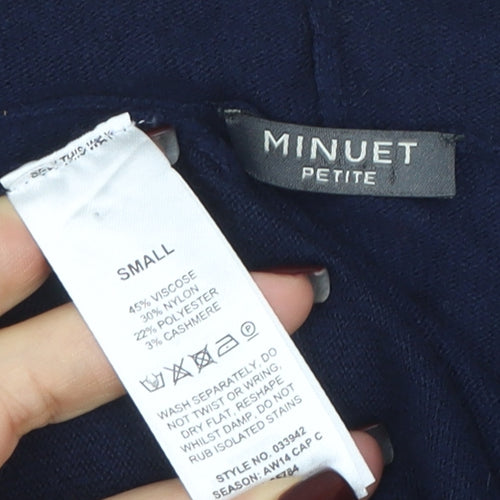 Minuet Petite Women's Blue Small Cardigan Knit Jumper