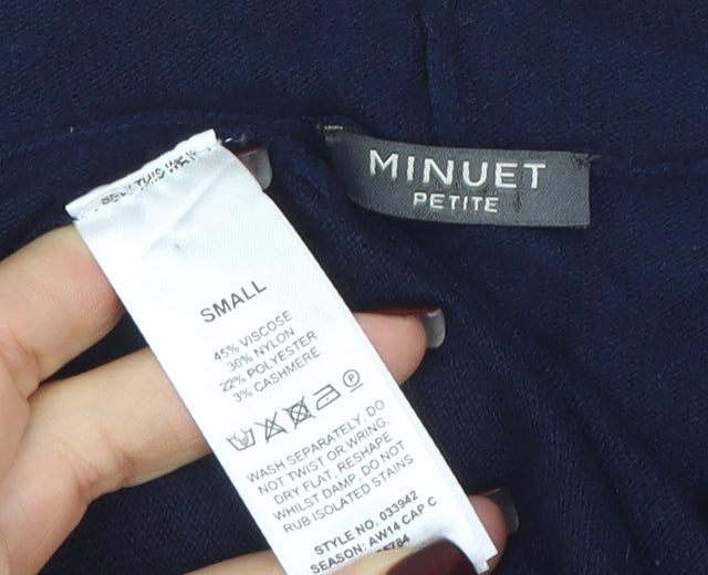 Minuet Petite Women's Blue Small Cardigan Knit Jumper