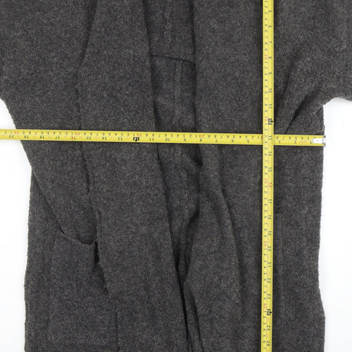 Marks and Spencer Women’s Grey Knit Open Cardigan M Relaxed Fit
