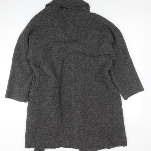 Marks and Spencer Women’s Grey Knit Open Cardigan M Relaxed Fit