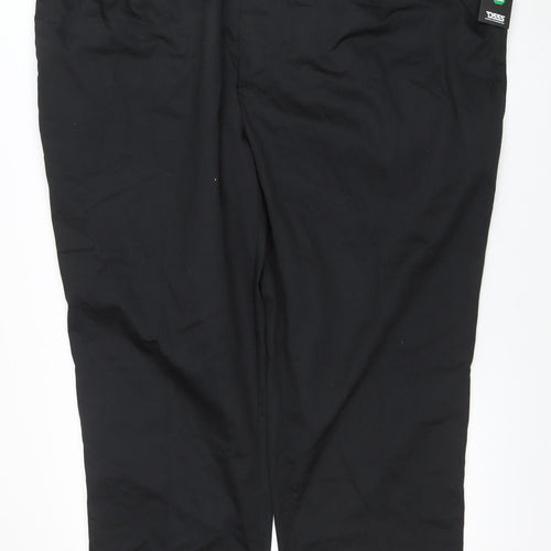 D555 Men's Black 6XL Relaxed Fit Casual Trousers