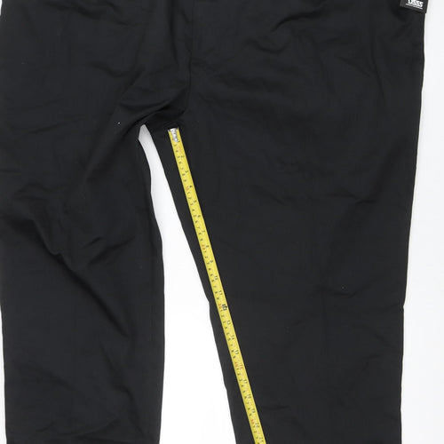 D555 Men's Black 6XL Relaxed Fit Casual Trousers