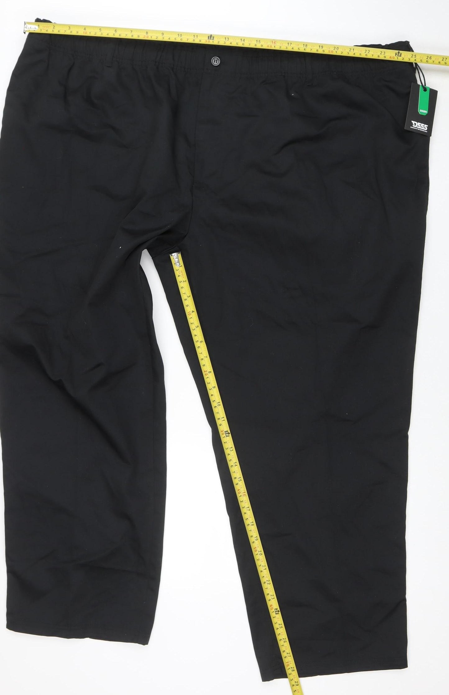 D555 Men's Black 6XL Relaxed Fit Casual Trousers