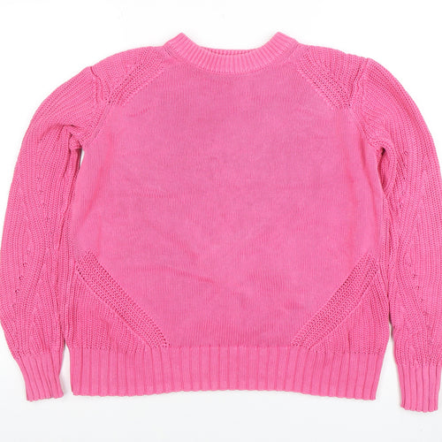 Marks and Spencer Women’s Pink Cotton Knit Jumper Size S