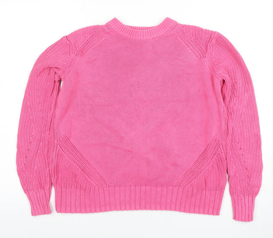 Marks and Spencer Women’s Pink Cotton Knit Jumper Size S