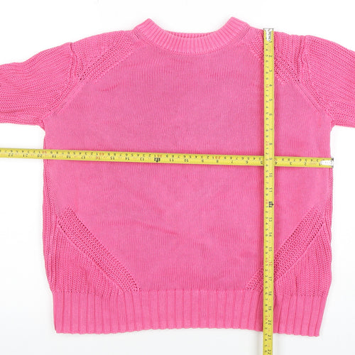 Marks and Spencer Women’s Pink Cotton Knit Jumper Size S