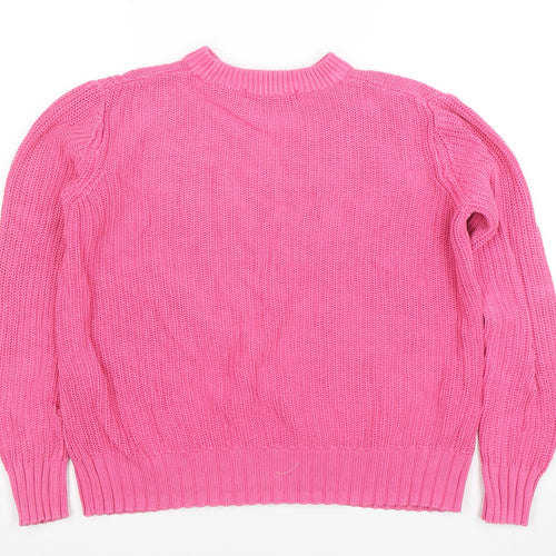 Marks and Spencer Women’s Pink Cotton Knit Jumper Size S