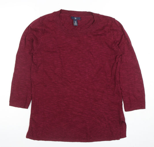 GAP Women’s Red Cotton Blend 3/4 Sleeve Knit Top XS