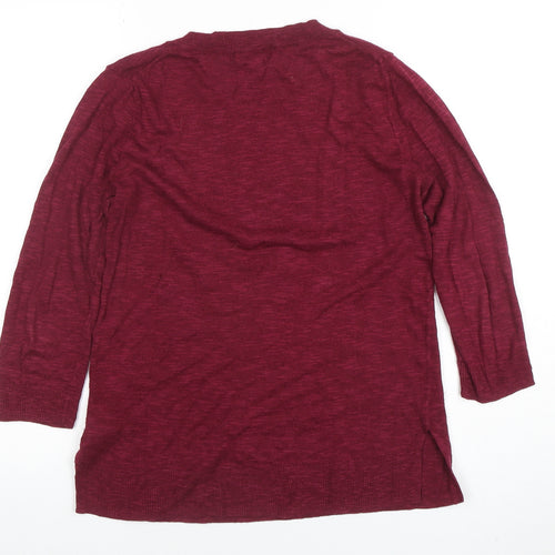 GAP Women’s Red Cotton Blend 3/4 Sleeve Knit Top XS