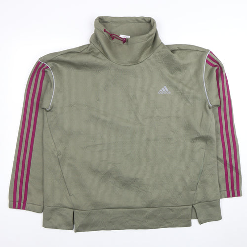 Adidas Women’s Green Long Sleeve Pullover Sweatshirt Size L Aeroready