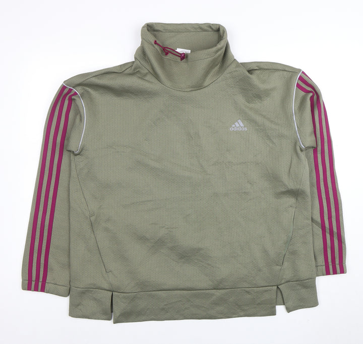 Adidas Women’s Green Long Sleeve Pullover Sweatshirt Size L Aeroready