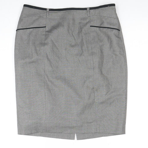 Next Women's Grey Size 14 Pencil Work Skirt