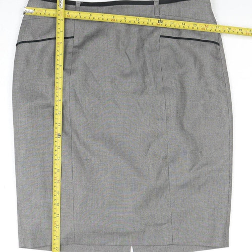 Next Women's Grey Size 14 Pencil Work Skirt