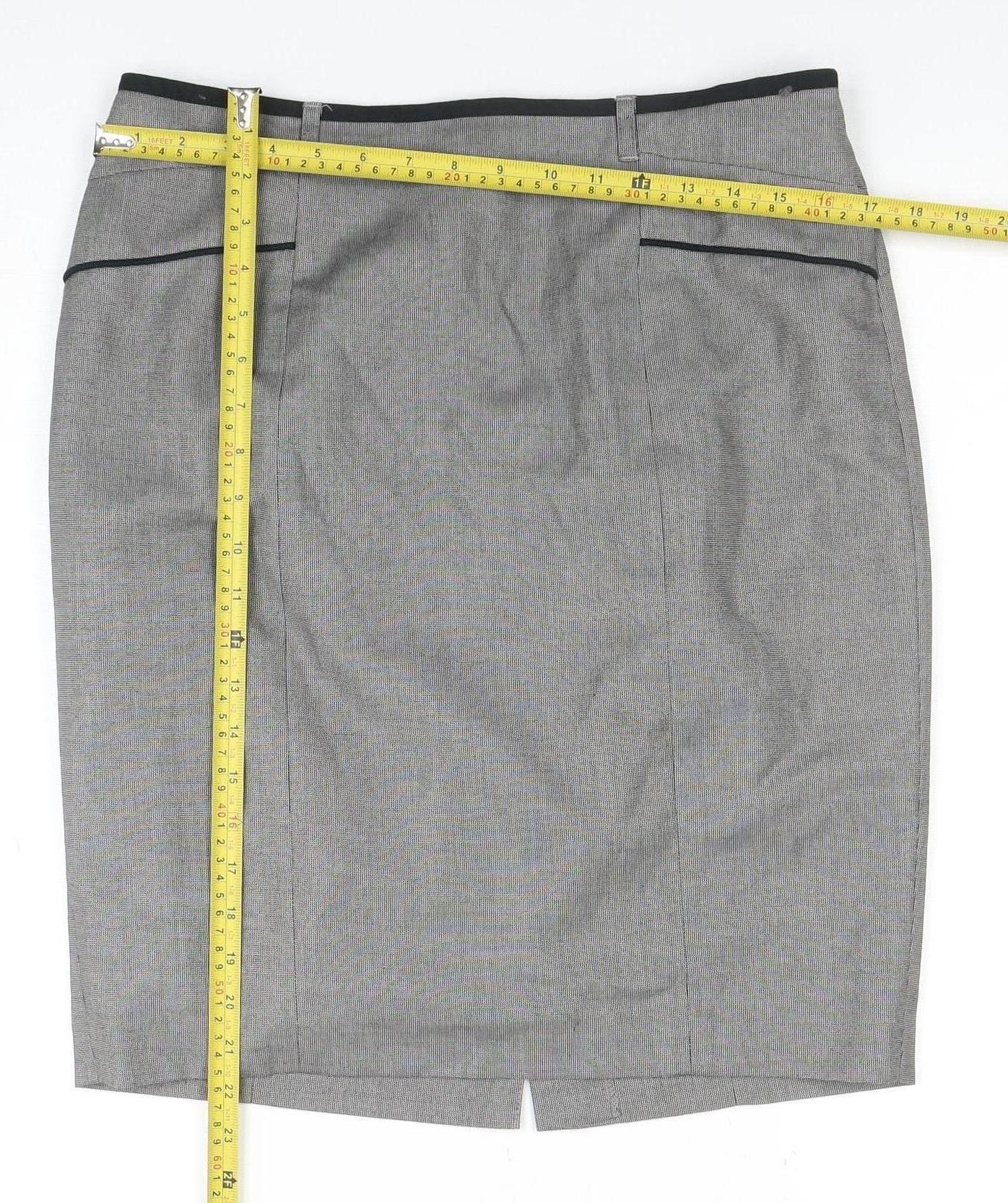 Next Women's Grey Size 14 Pencil Work Skirt