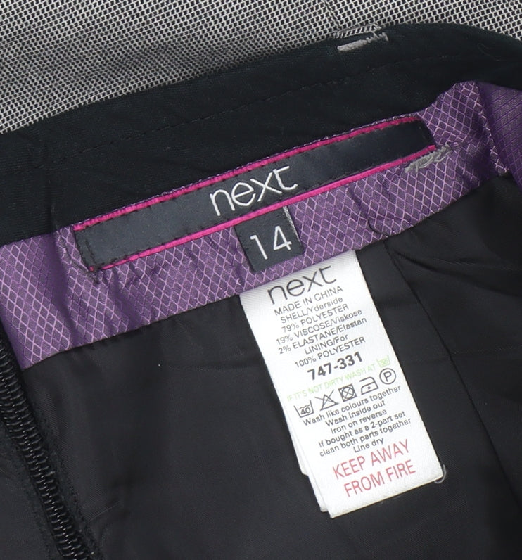 Next Women's Grey Size 14 Pencil Work Skirt