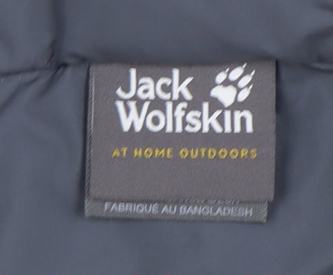 Jack Wolfskin Men's White Hooded Puffer Jacket Size M Water Resistant